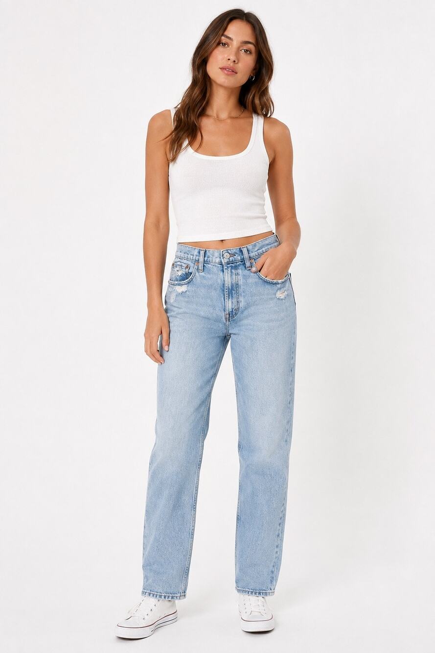 Abercrombie & Fitch The Ankle Straight Ultra High Rise Jeans Curve Love